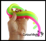 Glow in the Dark Stretch String Fidget Toy- Worm Noodle Strings Fidget Toy - 14" Long, Thick, Build Resistance for Strengthening Exercise, Pull, Stretchy, Fiddle