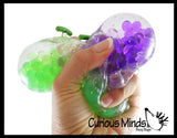 LAST CHANCE - LIMITED STOCK  - SALE - Grapes Fruit Water Bead Filled Squeeze Stress Balls  -  Sensory, Stress, Fidget Toy Grape