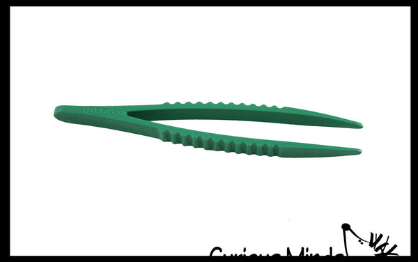 Green Safety Plastic Tweezers for Children - Fine Motor Tools