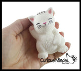Cat Soft Cream Doh Filled Stress Ball - Squishy Gooey Squish Sensory Squeeze Balls - Kitty Kitten Lover Gift