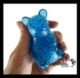 Water Bead Filled Gummy Bear Squishy Animals Cute Individually Wrapped Toys - Sensory, Stress, Fidget Party Favor Toy