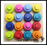 LAST CHANCE - LIMITED STOCK - Wood Peg Board and Stacking Toy with Pattern Cards