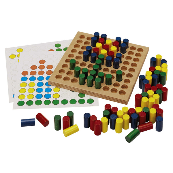 Haba Colorful Peg Board Set - Challenge & Fun, Inc.
