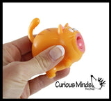 Hairball Cat - Squeeze to Make Animal Stick Out It's Tongue and Shoot a Hair Ball Across The Room - Fun Sensory Toy