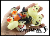 CLEARANCE - SALE -  Halloween Theme Rubber Duckies - Glow in the Dark Spooky Duck for Party or Trick or Treat