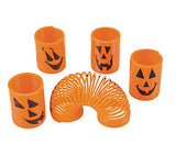 Halloween Spring Coil Novelty Toy - Pumpkin Jack O Lantern Party Favor - Trick or Treat Prize