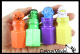 Halloween Character Bubble Bottles - Mini Bubbles for Trick or Treat - Jack O Lantern Pumpkin, Frankenstein, Vampire, Mummy - Party Favors