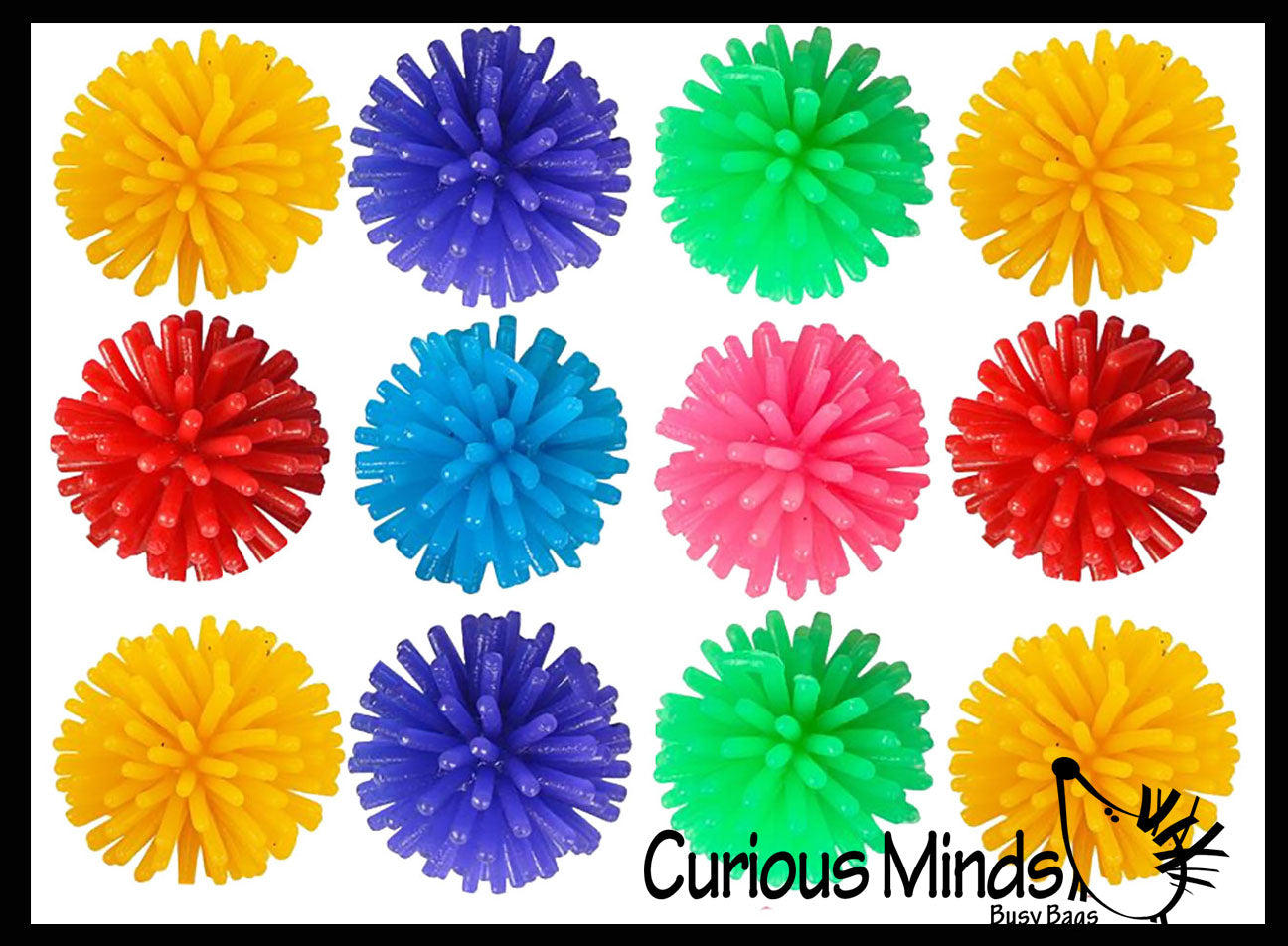 Soft Mini Spike Hedge Balls -  Spiky Wooly Porcupine Balls - Sensory Novelty Toy - Fun Soft and Squishy