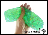 Jumbo Water Trick Snake Filled with Sparkle Streamers - Stress Toy - Slippery Tricky Wiggly Wiggler Tube - Squishy Wiggler Sensory Fidget Ball