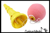 Small Ice Cream Cone Shooter Popper Toy - Foam Ball Shoots From Cone - Launcher Novelty Toy