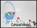 LAST CHANCE - LIMITED STOCK  - SALE - EASTER Busy Bag - Counting Eggs or Bunnies - Math Busy Bags Activity