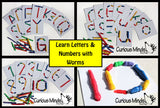 Busy Bag:  Learn Letters and Numbers with Worms!