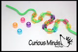 LAST CHANCE - LIMITED STOCK -  SALE - Straw Beading Fine Motor Busy Bag - Toddler Busy Bag, Learning Game, OT