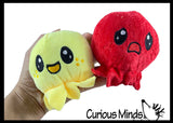 BULK - WHOLESALE -  SALE - Cute Octopus Animal Happy Sad Plush Flip Inside Out Animals on Clip - Flip From Happy to Angry - Reversible