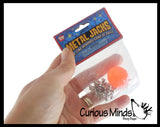 Mini Metal Jacks Game Sets - Tiny Classic Game - Party Favors - Gift Bags - Prizes