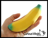 Set of 2 Sand Filled Squishy Bananas - Moldable Sensory, Stress, Squeeze Fidget Toy ADHD Special Needs Soothing