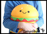 JUMBO Burger Squishy Slow Rise Foam Junk Fast Food Toy -  Scented Sensory, Stress, Fidget Toy