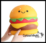 JUMBO Burger Squishy Slow Rise Foam Junk Fast Food Toy -  Scented Sensory, Stress, Fidget Toy