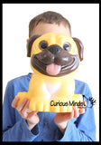 JUMBO Pug Dog Squishy Slow Rise Foam Pet Animal Toy -  Scented Sensory, Stress, Fidget Toy
