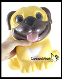 JUMBO Pug Dog Squishy Slow Rise Foam Pet Animal Toy -  Scented Sensory, Stress, Fidget Toy