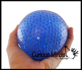 Jumbo 4" Water Bead Filled Squeeze Stress Ball  -  Sensory, Stress, Fidget Toy