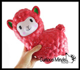 Slow Rise Squishy - JUMBO - Alpaca Squish Foam With Sparkle Eyes Animal Toy