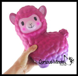 Slow Rise Squishy - JUMBO - Alpaca Squish Foam With Sparkle Eyes Animal Toy