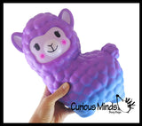 Slow Rise Squishy - JUMBO - Alpaca Squish Foam With Sparkle Eyes Animal Toy