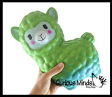 Slow Rise Squishy - JUMBO - Alpaca Squish Foam With Sparkle Eyes Animal Toy