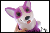 JUMBO Purple Corgi Dog Squishy Slow Rise Foam Pet Animal Toy -  Scented Sensory, Stress, Fidget Toy