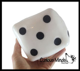 LAST CHANCE - LIMITED STOCK  - SALE - Jumbo 5" Dice Block Doh Stress Stretch Ball - Moldable Pinch Poke Sensory Fidget Toy Doughy