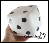 LAST CHANCE - LIMITED STOCK  - SALE - Jumbo 5" Dice Block Doh Stress Stretch Ball - Moldable Pinch Poke Sensory Fidget Toy Doughy