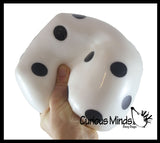 LAST CHANCE - LIMITED STOCK  - SALE - Jumbo 5" Dice Block Doh Stress Stretch Ball - Moldable Pinch Poke Sensory Fidget Toy Doughy