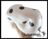 LAST CHANCE - LIMITED STOCK  - SALE - Jumbo 5" Dice Block Doh Stress Stretch Ball - Moldable Pinch Poke Sensory Fidget Toy Doughy
