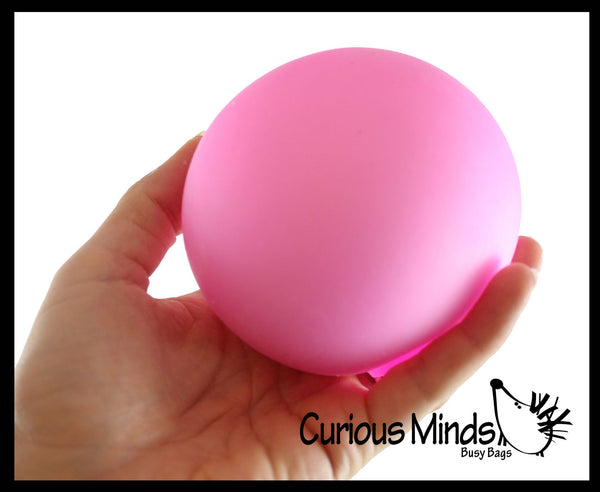 1 Jumbo 4 inch Striped Doh Filled Stress Ball - Glob Balls - Squishy Gooey Squish Sensory Squeeze Balls (Random Color)