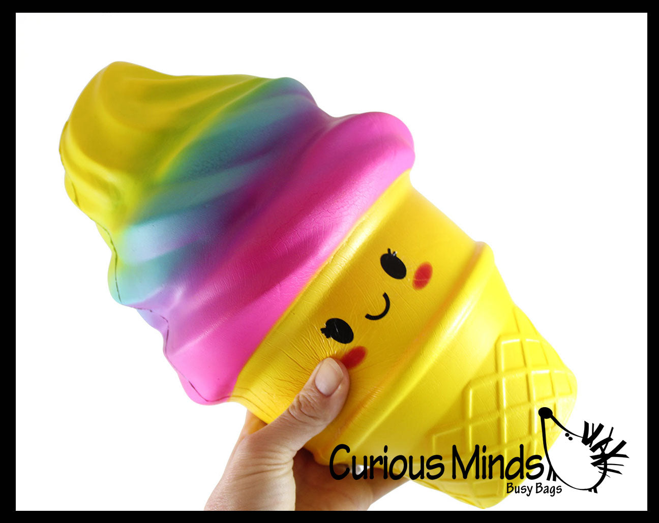 JUMBO Ice Cream Cone Squishy Slow Rise Foam Food Treat Dessert -  Scented Sensory, Stress, Fidget Toy