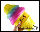 JUMBO Ice Cream Cone Squishy Slow Rise Foam Food Treat Dessert -  Scented Sensory, Stress, Fidget Toy