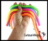 LAST CHANCE - LIMITED STOCK - Jumbo Textured Stretch String Fidget Toy- Worm Noodle Strings Fidget Toy - 11" Long, Thick, Build Resistance for Strengthening Exercise, Pull, Stretchy, Fiddle