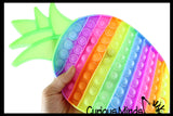 LAST CHANCE - LIMITED STOCK - SALE  - Jumbo Colorful Pineapple Fruit Theme Bubble Pop Fidget Toy - Silicone Push Poke Bubble Wrap Fidget Toy - Press Bubbles to Pop the Bubbles Down Then Flip - Bubble Popper Toy Pinapple