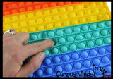 LAST CHANCE - LIMITED STOCK - SALE  - Jumbo Square Bubble Pop Game Rainbow - Silicone Push Poke Bubble Wrap Fidget Toy - Press Bubbles to Pop the Bubbles - Bubble Popper Sensory Stress Toy