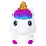 LAST CHANCE - LIMITED STOCK  - JUMBO Pegasus Unicorn Squishy Slow Rise Foam Pet With Sparkle Eyes Animal Toy -  Scented Sensory, Stress, Fidget Toy