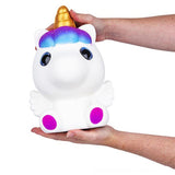 LAST CHANCE - LIMITED STOCK  - JUMBO Pegasus Unicorn Squishy Slow Rise Foam Pet With Sparkle Eyes Animal Toy -  Scented Sensory, Stress, Fidget Toy