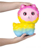 Slow Rise Squishy - JUMBO - Alpaca Squish Foam With Sparkle Eyes Animal Toy