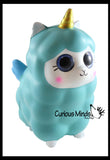 Slow Rise Squishy - JUMBO - Alpaca Squish Foam With Sparkle Eyes Animal Toy