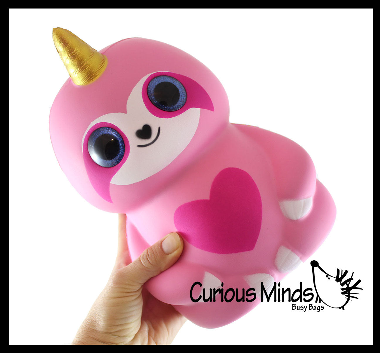 JUMBO Sloth with Wings and Horn Squishy Slow Rise Foam Pet Animal Toy -  Scented Sensory, Stress, Fidget Toy Cute