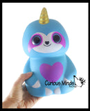 JUMBO Sloth with Wings and Horn Squishy Slow Rise Foam Pet Animal Toy -  Scented Sensory, Stress, Fidget Toy Cute