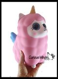 Slow Rise Squishy - JUMBO - Alpaca Squish Foam With Sparkle Eyes Animal Toy