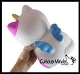 JUMBO Kitty Cat with Wings and Horn Squishy Slow Rise Foam Pet Animal Toy -  Scented Sensory, Stress, Fidget Toy Cute
