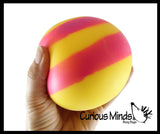 BULK - WHOLESALE - SALE - Jumbo 4" Striped Doh Filled Stress Ball - Glob Balls - Squishy Gooey Shape-able Squish Sensory Squeeze Balls