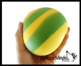 BULK - WHOLESALE - SALE - Jumbo 4" Striped Doh Filled Stress Ball - Glob Balls - Squishy Gooey Shape-able Squish Sensory Squeeze Balls